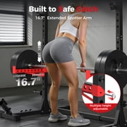 FLYBIRD Adjustable Squat Rack with Pull-Up Bar, Multi-Functional Power Rack for 6FT/7FT Barbells