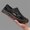 black, variant on Men's Black Closed-Toe Handmade Leather Outdoor Sandals