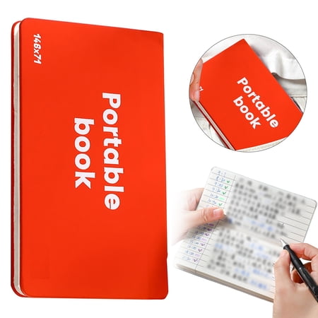 Portable Pocket Notebook Mini Planner 64 Pages Cute Diary Notebook 5.87 ×3.5 Mini Notepad Hard Leather Cover Planner Compact Pocket Size Memo Book Office Note Taking Outdoor Pocket Carry