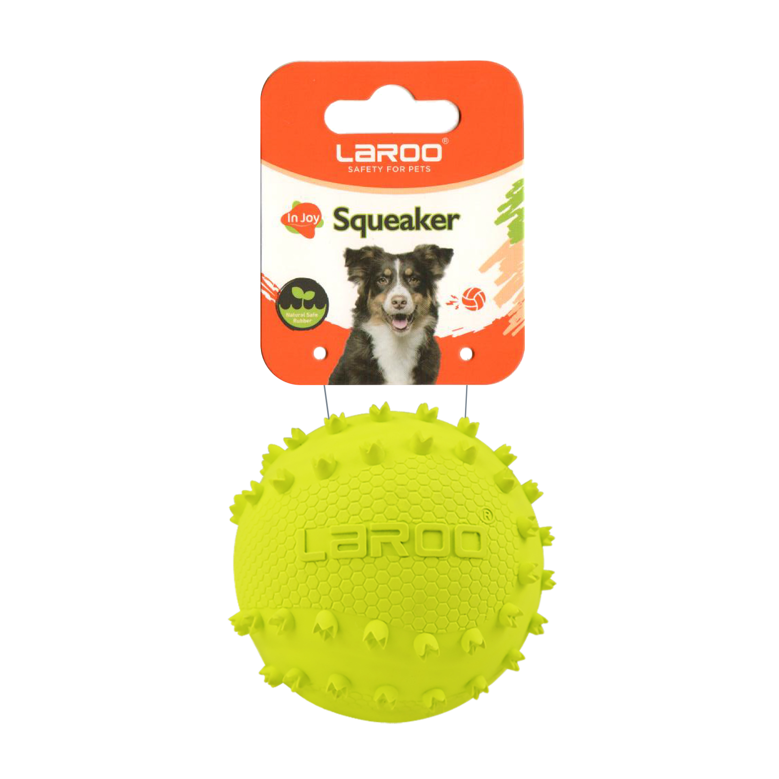 LaRoo Squeaky Dog Ball, Interactive Dog Toys for Boredom, NonToxic Bpa