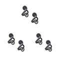 thumbnail image 3 of Qarigey 2 piezas mujeres hombres pendientes con forma geométrica pendiente ornamento aleación joyería citas fiesta decoraciones joyas negro Type1 NO1, 3 of 6
