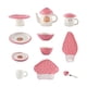 thumbnail image 1 of Casa de muñecas Strade Fareast Limited vajilla con forma de hongo juguetes de cocina escala 1/6 Rosa, 1 of 8