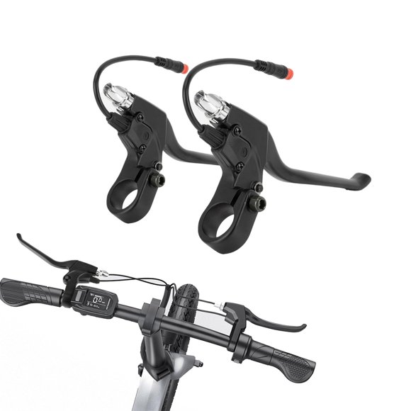 Maneta de freno para bicicleta eléctrica PSLER de 22 mm, aleación de aluminio, 2 cables