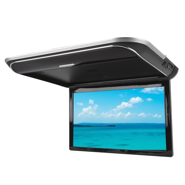 Pantalla de techo para vehículo, pantalla de monitor de techo de automóvil de 15,6 pulgadas con lámpara de ambiente, monitor montado en el techo, valor excepcional
