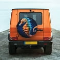 thumbnail image 6 of Naloa Yellow Fish Seahorse PVC Leather Spare Tire Wheel Cover for Car Truck SUV Camper Trailer Universal Fit many size17 inch, 6 of 6