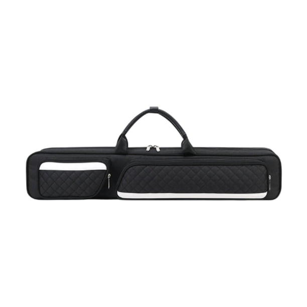 Bolsa para tacos de con múltiples bolsillos, bolsa para palo de billar antiarañazos, 8 agujeros, con correas para los hombros y asa Negro