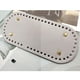 thumbnail image 3 of 2 piezas de almohadillas inferiores para bolsas hechas a mano, para hacer tú mismo, para tejer a ganchillo. Blanco + gris, 3 of 9