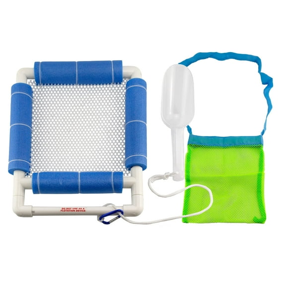 Attatoy Ensemble de Tamis à Dents de Requin; Ensemble de Jeu Amusant pour la Plage avec Écran en Maille, Pelle, Pince, Sac et Guide de Chasse au Trésor