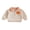 Khaki, variant on Toddler Baby Boy Girl Halloween Sweatshirt Pumpkin Embroidery Quarter Zip Collar Long Sleeve Shirt Tops Fall Winter Clothes 1-5T