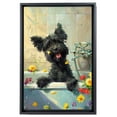 thumbnail image 2 of Funny Bathroom Wall Art CuteGiant Schnauzer Dog Canvas Print Dog Bathtub Picture Humor Animal Artwork Painting for Restroom Bathroom, Dog Decor, Christmas Gifts, 2 of 6