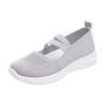 thumbnail image 2 of Womens Shoes, Walking Shoes, Women Shoes, Office Shoes, Women Mary Jane Walking Shoes Comfortable Knit Flats Slip On Dress Shoes for Women Casual Nurse Flats Diabetic Shoes With Arch Support, Gray 7, 2 of 8