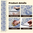 thumbnail image 5 of Peel and Stick Wallpaper Blue Floral Peonies Intricate Linework Wall Mural 17.7in x 9.8ft Self Adhesive Removable Wall Paper Renter Friendly Wallpaper for Nursery Bedroom Cabinets, 5 of 8