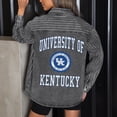 thumbnail image 6 of Women's Gameday Couture Black Kentucky Wildcats Oversized Style's the Limit Micro-Rhinestone Stripe Washed Denim Button, 6 of 6