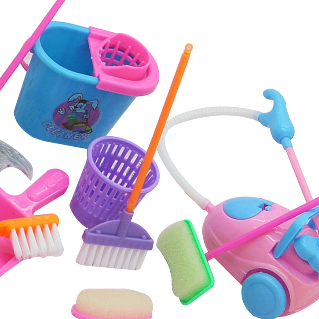 9Stk/Kit Kid Baby role-Play House Pretend Cleaning Bucket Dustpan Spielzeug 