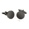 thumbnail image 4 of Yoursfs Cufflinks for Men Black Simple Stylish Business Weddings Cufflinks Brand Cufflinks Accessories, 4 of 5
