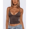 thumbnail image 1 of Gupgi Solid Color Tank Tops for Women Ruched Crop Cami Tops Sleeveless Spaghetti Strap Low Cut Camisole Summer Vest, 1 of 2