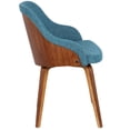 thumbnail image 5 of Bacci Dining Room Chairs for Dining Table Set of 2, Upholstered Dining Chairs, Modern Dining Chair, Kitchen Chairs for Dining Table, Mid Century Modern Dining Chairs (Teal Fabric), 5 of 6