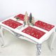 thumbnail image 4 of 12pcs Christmas Placemat, Christmas Doilies, Decorative Doilies, Dining Table Mat, Red Noel Placemat, Rectangular Pvc Placemat, 4 of 5