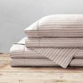 thumbnail image 3 of Brielle Ensemble de Draps en Percale de Coton 100 % Imprimé, Rayure Épicée, Full, 3 of 4