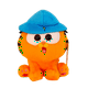thumbnail image 1 of Peluche de peluche Sanmu con dibujo animado de Garfield Cat con sombrero azul, 1 of 2