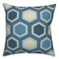thumbnail image 2 of Creative Products U Blue Hexagon Monogram 18 x 18 Spun Poly Pillow, 2 of 3