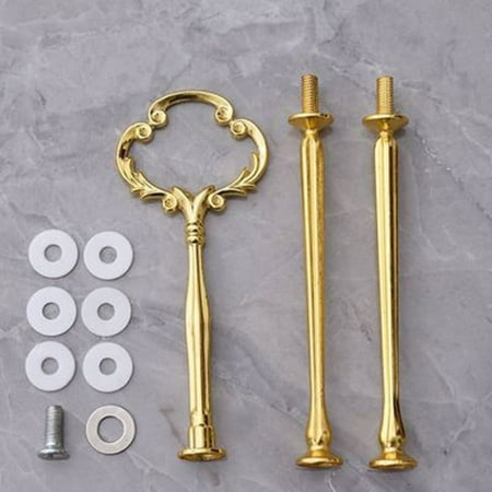 

UHUSE 1PCS 2/3 Layers Sunflower Type Fruit Cake Plate Stand Holder Gold Silver
