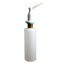 Westbrass Sink Mount Liquid Soap/Hand Sanitizer Dispenser with Refillable 12 oz Bottle, Powder Coat White
