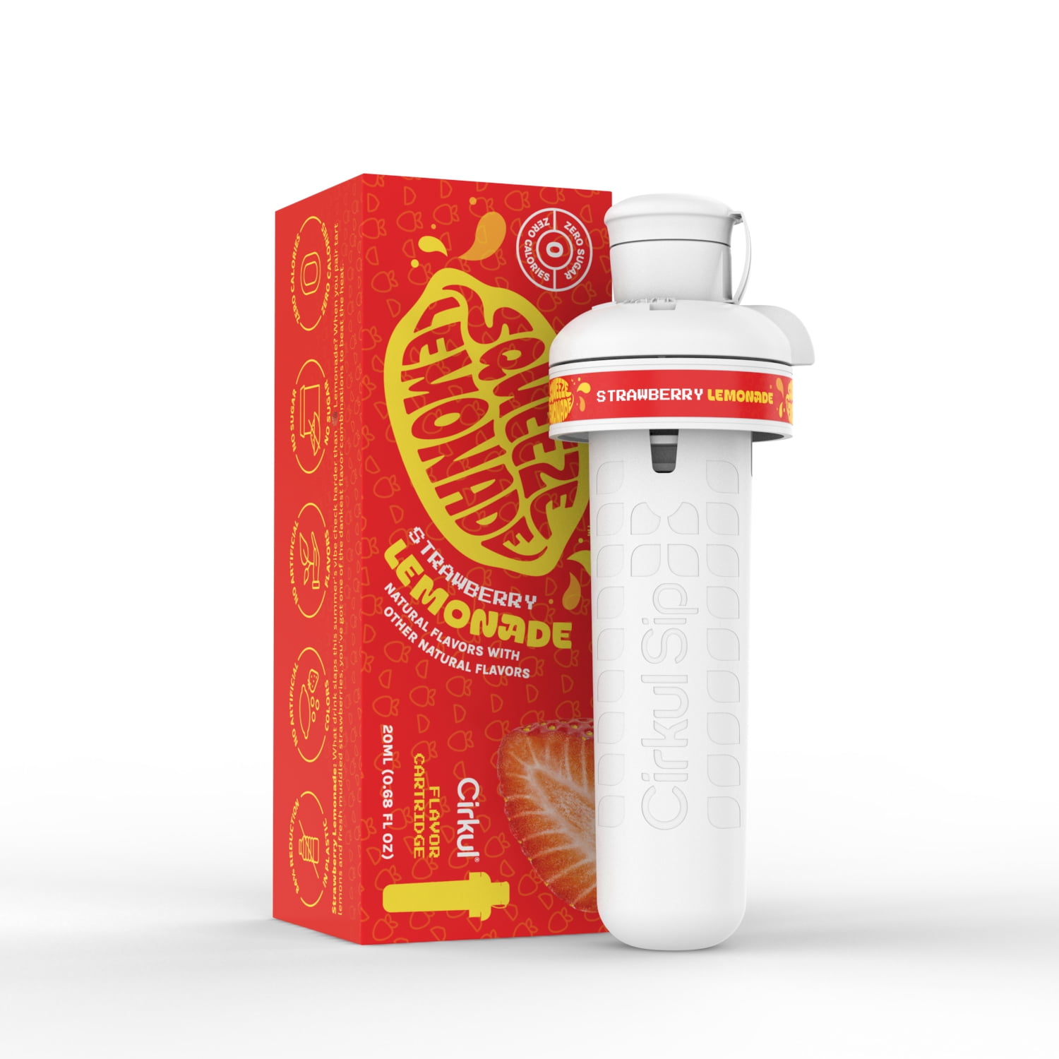 Cirkul Squeeze Strawberry Lemonade, Flavor Cartridge, Drink Mix, 1Pack