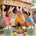 thumbnail image 2 of Velvet Easter Candy Gift Baskets for Women with Handles Storage Basket 1Pc, 2 of 6