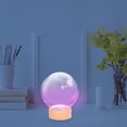 thumbnail image 2 of Wood Display Pedestal LED Light Base Table Crystal Ball Lamp Base Snowball Light Base, 2 of 8
