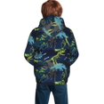 thumbnail image 3 of Bingfone Cartoon Dinosaur Pattern Youth Classic Hoodies Soft Hooded Pullover Sweatshirts for Girls and Boys, 3 of 6
