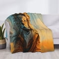 thumbnail image 4 of Throw Blanket for Couch - Prairie Meditating Lion Super Soft Fuzzy Comfy Warm Throw Blanket, Cozy Lightweight Funny Plush Flannel Blanket Throws for Sofa and Bed All Season, 4 of 5