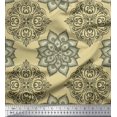 thumbnail image 1 of Soimoi polyester Crepe Fabric Floral Mandala Print Fabric by Yard 52 Inch Wide, 1 of 3