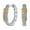 Multicolor, variant on Womens Pave CZ Inside Out Wide Rectangle Huggie Hoop Earrings Wedding Party 0.7 Inch Gold Plated