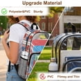 thumbnail image 6 of Whosucclay American Flag Floral Print Clear Backpack Large Capacity Heavy Duty Shoulder Bag with Lightweight PVC, Elementary Transparent School Bag for Girls Boys, 6 of 10