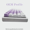 thumbnail image 5 of Bmatwk White Keycaps Custom-Keycaps 60 Percent, Suitable for GK61/RK61/Anne/Ducky/DK61 Mechanical Keyboard, Double Shot Backlit OEM Profile PBT Keycaps Set, with keycap Puller (Purple White keycaps), 5 of 5