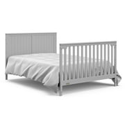 Graco Hadley 5-in-1 Convertible Baby Crib and Changer with Drawer, Pebble Gray