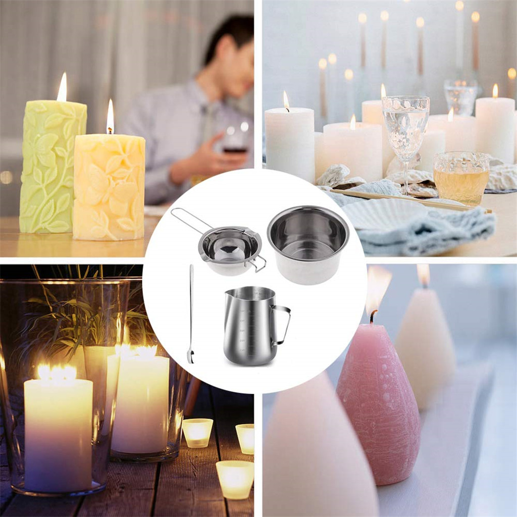lanema Candle Making Kit Melting Pot,Candle Tins Double Boiler Hand Craft Tools for Beginners, Children and Adults Starter