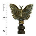 thumbnail image 3 of Royal Designs, Inc. Monarch Butterfly Lamp Finial for Lamp Shade, F-5022AB-2, Antique Brass, Pack of 2, 3 of 4