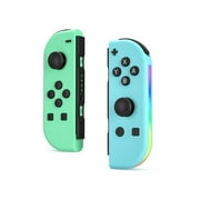 Joy Cons for Switch Controllers, Wireless L/R Joy Con Controllers for Switch with Dual Vibration, RGB Light, Motion Control, and One-key Awake