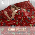 thumbnail image 4 of Western Christmas Bedding Duvet Cover Set Queen Size 4 Pieces Cowboy Boots Xmas Tree Snowflake Red Bedding Set with Zipper Closure, 1 Comforter Cover 90x92 Inches 1 Flat Sheet & 2 Pillow Cases, 4 of 7