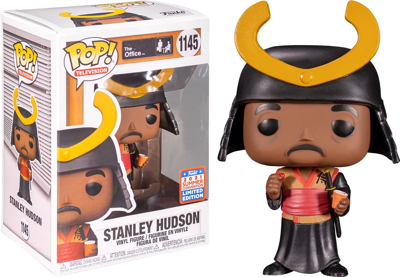 Funko Pop The Office Stanley Hudson As Samurai Warrior Funkon Summer Convention 21 Shared 1145 Walmart Com