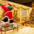 thumbnail image 3 of BAOPAI 28in LED Light Up Inflatable Santa with Straight Legs Green Backpack Wall Mount Automatic Inflation for Indoor Outdoor Christmas Decoration, 3 of 6