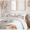 thumbnail image 6 of Ambesonne Dog and Cat Duvet Cover Sets, Bunny Piglet Staring, 2-Queen, Pale Peach Taupe, 6 of 7