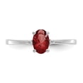 thumbnail image 4 of Primal Gold 10 Karat White Gold Genuine Diamond and Garnet Birthstone Ring, 4 of 7