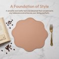 thumbnail image 6 of Unique Bargains Set of 6 Faux Leather Placemats for Kitchen Table Decor Pink 15"x15", 6 of 7