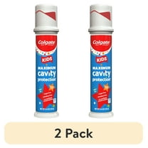 (2 pack) Colgate Kids Cavity Protection Toothpaste with Fluoride, Mild Bubble Fruit, 4.4 oz Pump