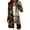 Yellow, variant on IROINNID Women's Mid-Long Trench Coat Peak Lapel Graphic Prints Long Sleeve Casual Autumn And Winter Vintage Long Woolen Coat Windbreaker Coat, Brown