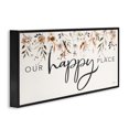 thumbnail image 3 of Stupell Industries Farmhouse Our Happy Place Florals Black Framed Giclee Art, 24 x 10, by Marla Rae, 3 of 8