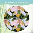 thumbnail image 3 of Boho Leaf 60 inch Round Tablecloth,Abstract Geometric Prints Circle Table Cover Stain Resistance Water Repellent Wrinkle-Free Table Cloth for Home Kitchen Dining Party Patio Indoor Outdoor, 3 of 6